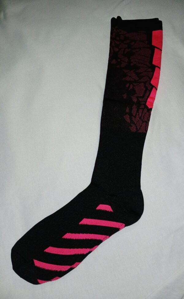 Pink and Black Knee High Compression Stockings